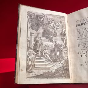 Illustrated page from the &ldquo;Report on the wedding of King Philip V and Elisabeth Farnese&rdquo;