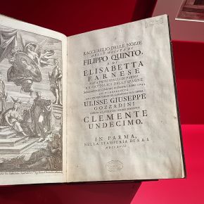 Title page of Ragguaglio delle nozze del re Filippo Quinto ed Elisabetta Farnese (Report on the marriage of King Philip V and Elisabeth Farnese)