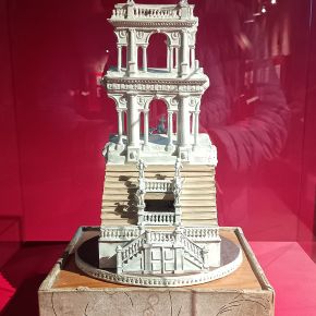 Model of the &lsquo;Prince's Balcony&rsquo; and the entrance to the Farense Theatre in the late 1700s