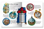 Infografica “linea del tempo” su doppia pagina dove si illustrano le fasi temporali salienti della Cattedrale