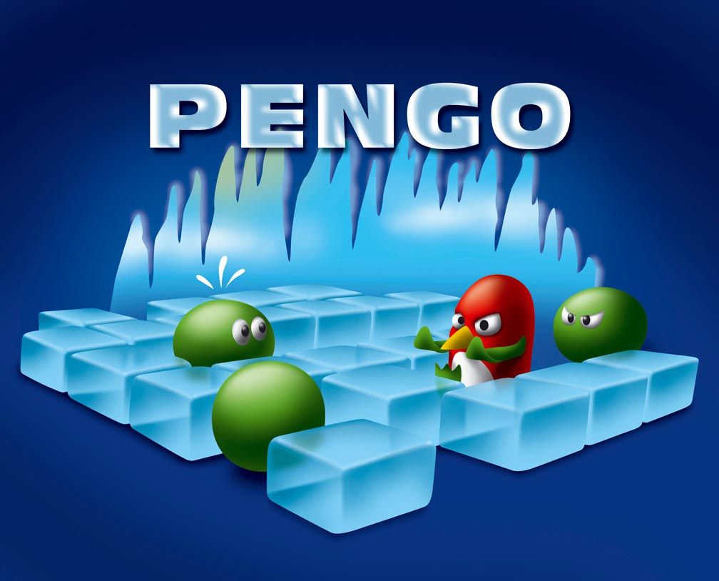 Illustrazione digiatle videogioco Pengo
