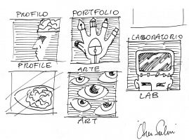 Bozzetti a biro icone graphic design
