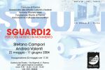 Retro cartolina rassegna Sguardi 2 percorsi artistici in movimento con Stefano Campori e Andrea Valenti