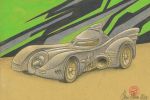 Hot Wheels Batmobile 1989 drawing by Oscar Salerni