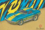Hot Wheels Corvette C3 drawing by Oscar Salerni