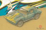 Hot Wheels Corvette Gran Sport drawing by Oscar Salerni