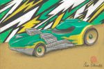 Hot Wheels Twin Mill drawing by Oscar Salerni